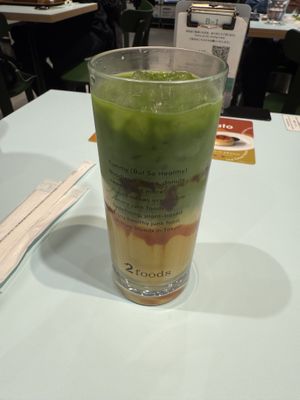 Sweet Potato Matcha Latte  at 2foods - Ginza Loft in Tokyo