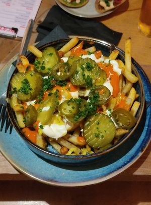 Vegan Buffalo Fries at Wolf at the Door in Manchester