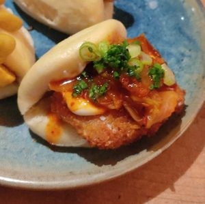 Tofu Vegan Bao bun at Wolf at the Door in Manchester