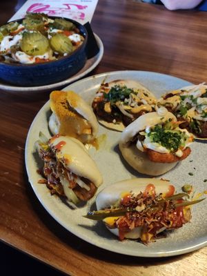 Bao buns and tacos at Wolf at the Door in Manchester
