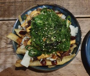 VEGAN DUCK & WAKAME loaded fries at Wolf at the Door in Manchester