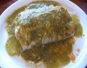 Vegan tofu burrito at Mama's International Tamales in Los Angeles