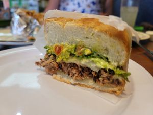 Carnita Torta at Mama's International Tamales in Los Angeles