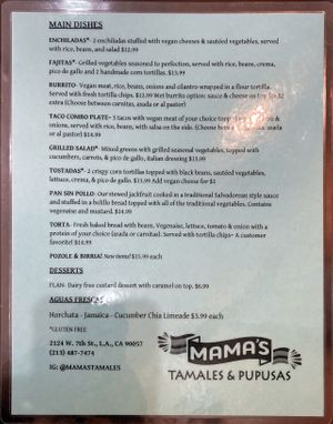   at Mama's International Tamales in Los Angeles