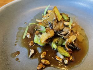 BBQ mushrooms  at Holm in South Petherton