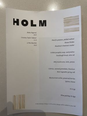 Vegan tasting menu  at Holm in South Petherton