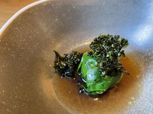 Root vegetable spring roll at Holm in South Petherton