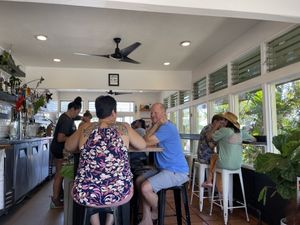 Bar area  at Fish Bar in Kapaa