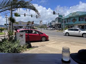 View Looking out through a large open window   at Fish Bar in Kapaa
