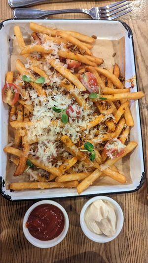 Parmesan truffle fries (vegan) at Fish Bar in Kapaa