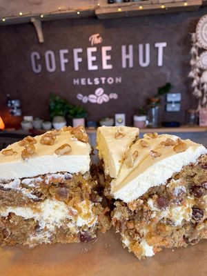vegan carrot cake at The Coffee Hut in Helston