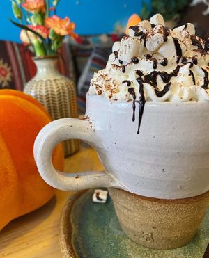 Vegan hot chocolate at The Coffee Hut in Helston