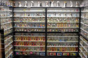 Marzipan figures at Roberto Cukrászda in Tatabanya