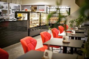 Inside at Roberto Cukrászda in Tatabanya