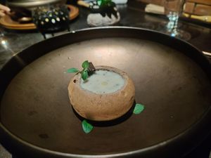 Vegan soup made specially at Cổ Đàm Chay in Hanoi