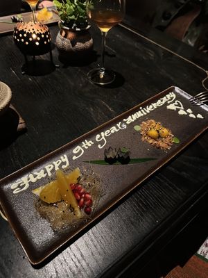 Anniversary message 💞 Part of set menu “Vietnam” (950k VND)  at Cổ Đàm Chay in Hanoi