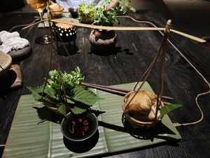 Fried spring rolls. Part of set menu “Vietnam” (950k VND)  at Cổ Đàm Chay in Hanoi