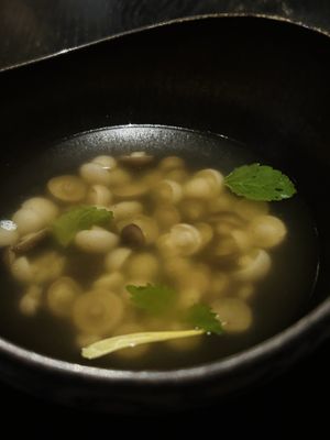 Tom yum inspired soup. Part of set menu “Vietnam” (950k VND)  at Cổ Đàm Chay in Hanoi