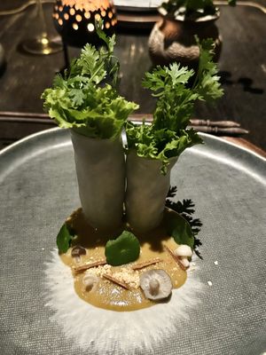 Fresh spring rolls. Part of set menu “Vietnam” (950k VND)  at Cổ Đàm Chay in Hanoi