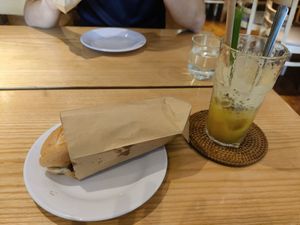 Pork Bánh mí at Bánh mí Vegan Vietnam in Hanoi