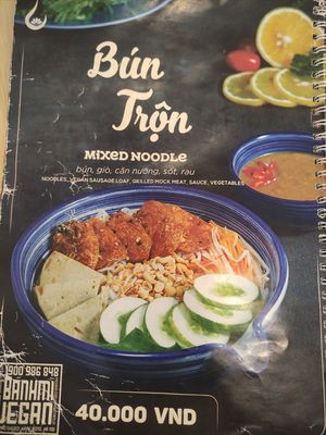 Menu at Bánh mí Vegan Vietnam in Hanoi