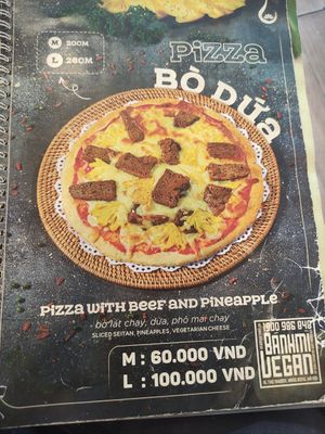 Menu at Bánh mí Vegan Vietnam in Hanoi