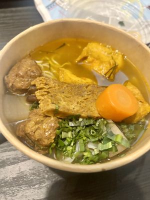 Vegan Beef noodle soup   at Bánh mí Vegan Vietnam in Hanoi