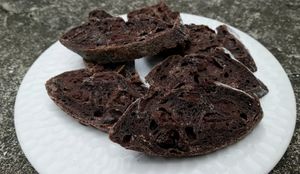 Chocolate sourdough bread - close-up at Slowbread o.g.o in Seoul