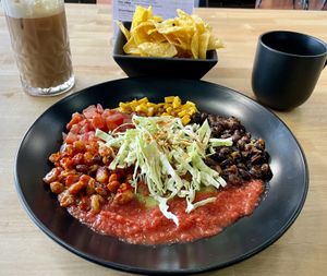 Shareable #2 (spicy!! But so good!)  at greenhouse coffee + plants in Corvallis