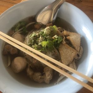 Noodle soup at Universal Vegan in Hua Hin