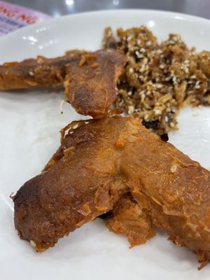 Soy meat 5k each   at Hong Nga in Hue