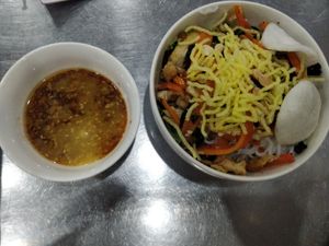 Bun kho vegan rice noodle at Hong Nga in Hue
