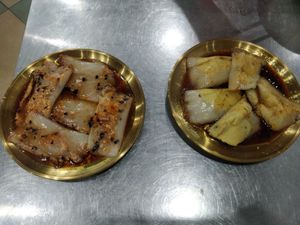 Banh nam, Banh goi, dumplings rice flour, dumplings flat rice at Hong Nga in Hue