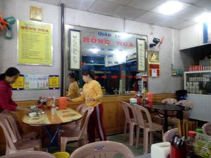 Inside the restaurant at Hong Nga in Hue