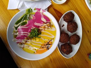 The "flagship" meal - מנת הדגל at The Hummus of Tahini in Sderot