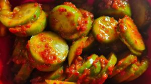 baby Cucumber kimchi #Veganuary at Kiki's Kimchi in Ramsgate