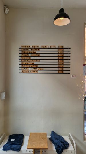 Menu at Coloured Bean in Seoul