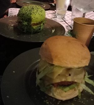 The 2 vegan burgers available at Green Burger in Lisbon