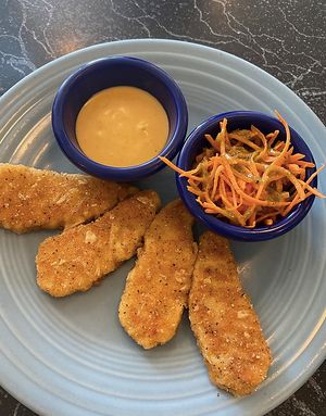 chicken fingers, vegan at The Cheeze Factory Restaurant in Baraboo