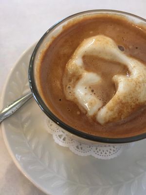 Italian espresso float with soy ice cream.  at The Cheeze Factory Restaurant in Baraboo