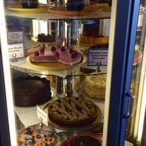 Dessert case- so many choices!! at The Cheeze Factory Restaurant in Baraboo