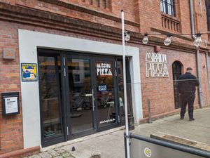 Outside of Mission Pizza. at Mission Pizza in Hamburg
