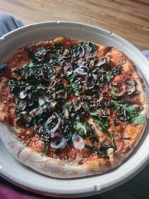 Pizza Mush Pit + Spinat at Mission Pizza in Hamburg