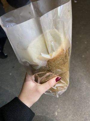 cinnamon chimney cake at Fitzkey Chimney Cake - Food Stand in Budapest