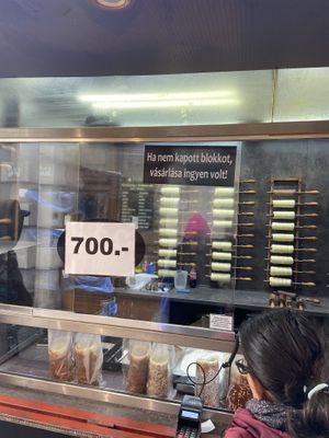   at Fitzkey Chimney Cake - Food Stand in Budapest