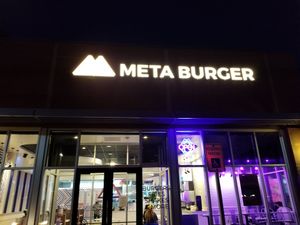 Outside at Meta Burger in Boulder