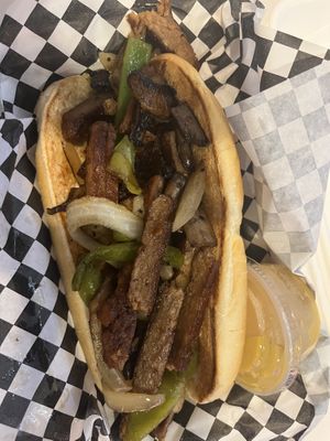 Philly Cheesesteak  at Meta Burger in Boulder