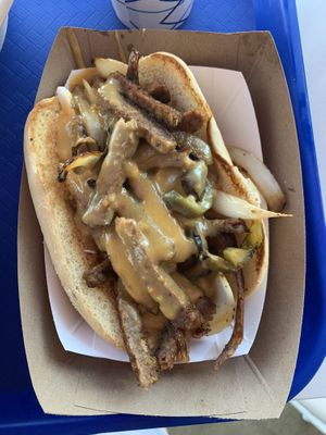 Philly Cheesesteak  at Meta Burger in Boulder