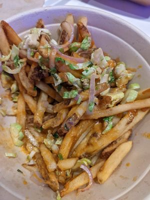 Flat iron fries at Meta Burger in Boulder