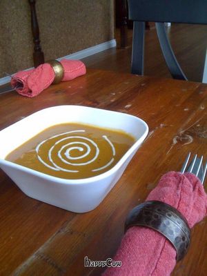 Warm soup on a cold day at The Naked Sprout in Burlington